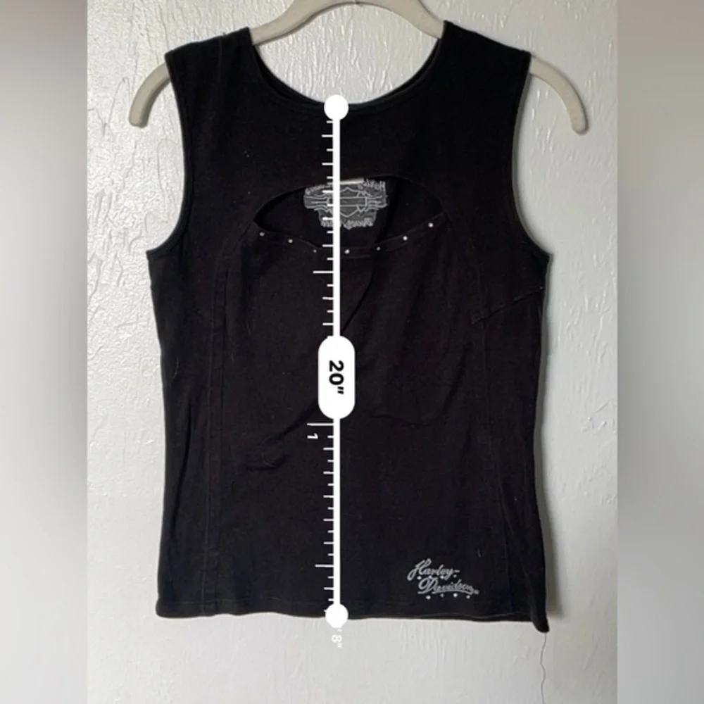 Vintage Harley-Davidson Women's Black Tank Top - Picture 2 of 5